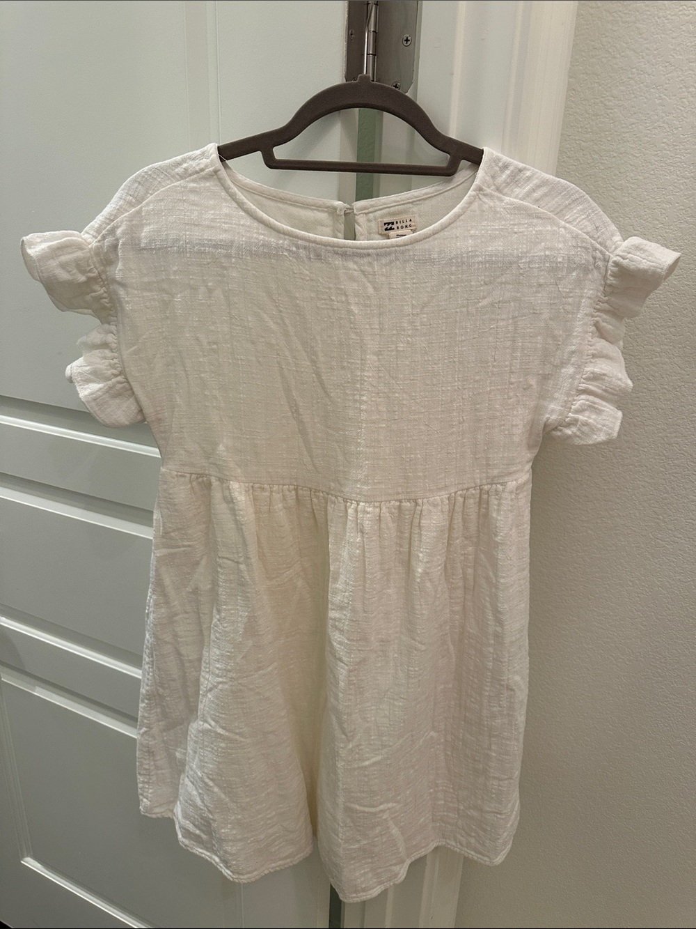 Billabong Cream Textured Babydoll Top